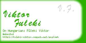 viktor fuleki business card